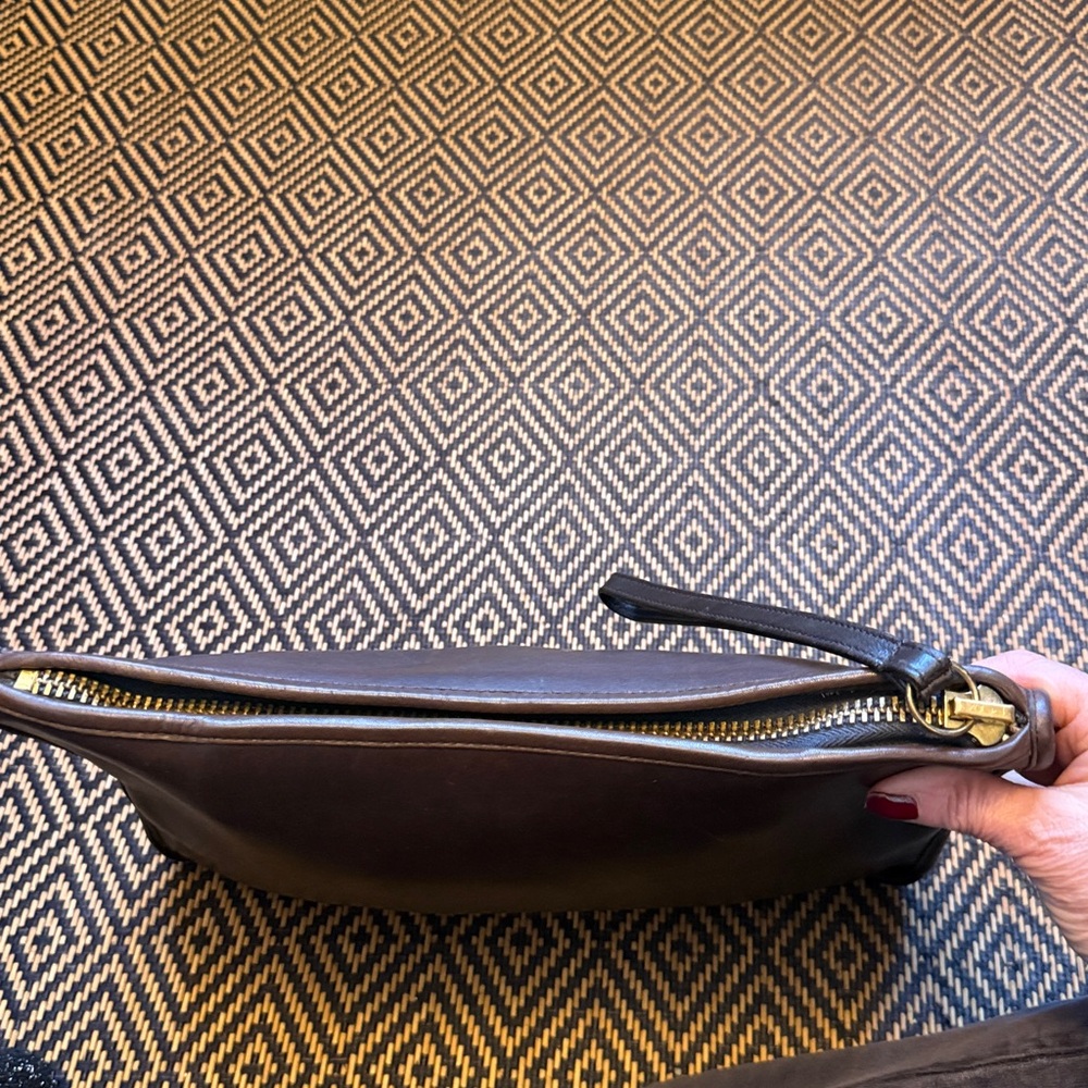 Vintage Coach slim clutch large 9555 MOCHA GLUE IN REGISTRATION NEW YORK CITY - Picture 9 of 16